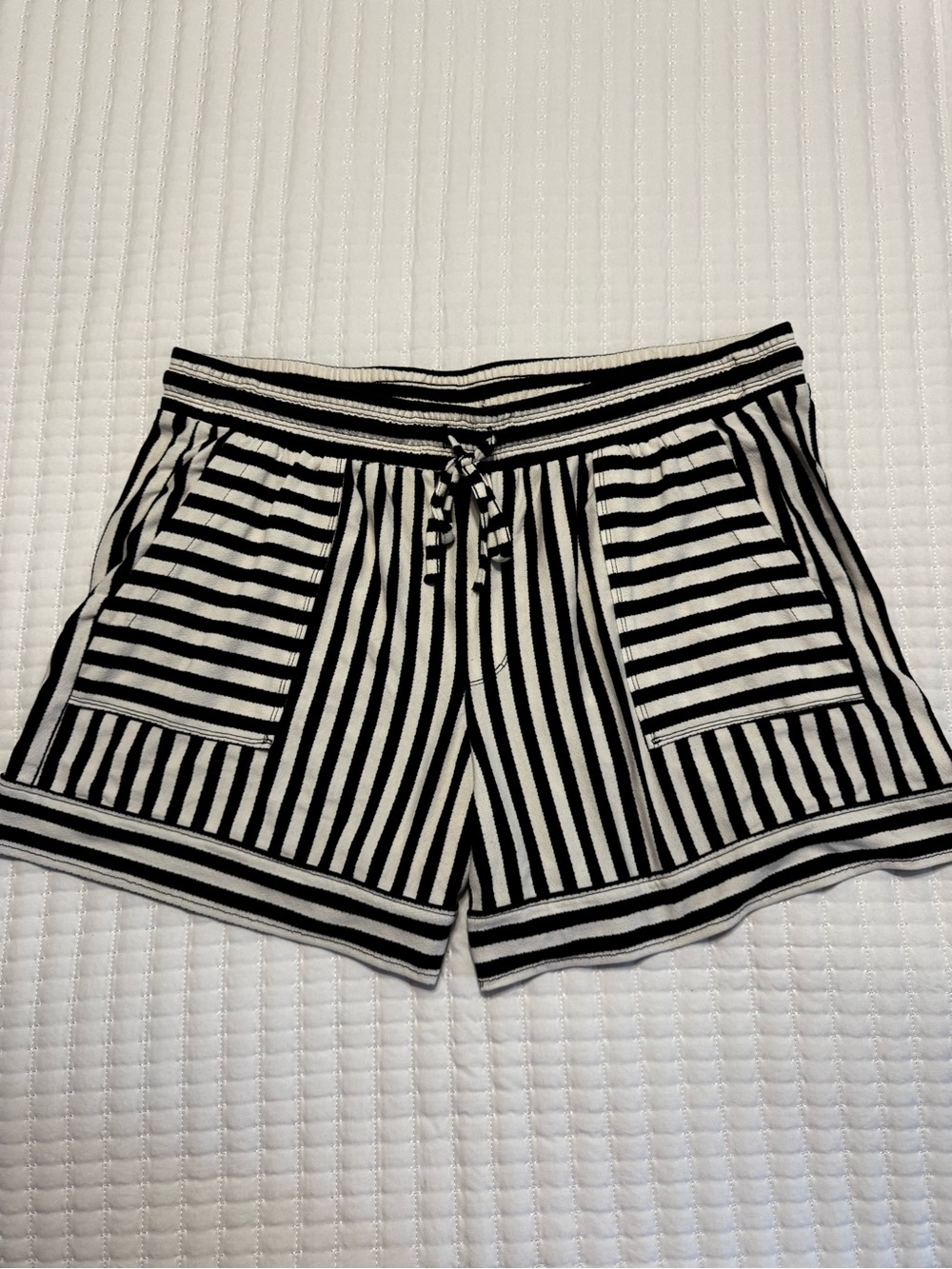 Anybody Striped Knit Shorts, QVC L